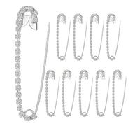 Packung Mit 10 Einzigartigen Mit Strasssteinen Verzierten Anstecknadeln Einzigartige Broschennadeln Stilvolle Akzentnadel Für Damenoutfits Legierungsbrosche