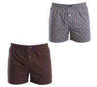 Packung mit 2 essentiellen Baumwoll-Boxershorts für Männer mit elastischem Bund A0100 M