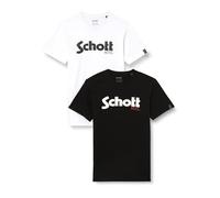 Packung mit 2 T-Shirts mit Schott-Logo, TSPKLOGO, weiß, S