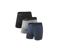 Saxx - Daytripper Boxer Brief Fly 3-Pack - Kunstfaserunterwäsche, Gr. L, grau (Black/Grey/Navy)