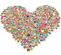 Packung mit 50 g über 100 Stück Knöpfe gemischte Farben aus verschiedenen einfachen runden DIY Knöpfen zum Nähen und Basteln