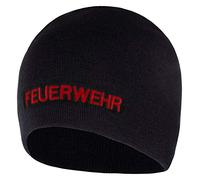 PACOTEX Premium Wintermütze Beanie Strickmütze Marineblau mit Stick Feuerwehr (rot)
