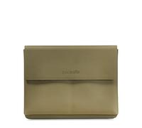 Pacsafe RFIDsafe TEC dünne Reisepass Hülle, 4 Kreditkarten Steckfächer, Reisepassetui mit Anti-Diebstahl Schutz, PU Organizer im schlanken Design, RFID Technologie Datenschutz (Braun/Utility Brown)