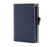 Pacsafe RFIDsafe TEC Slider Wallet für 5 Kreditkarten, Scheinfach, Kreditkartenetui mit Anti-Diebstahl Schutz, PU Kartenhalter im schlanken Design, Geldbörse mit RFID Technologie, Blau/Rot