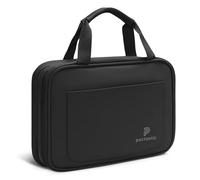 Pactastic aufhängbare Kosmetiktasche mit Tragehenkel | 500 gramm leichter Reise-Kulturbeutel für Pflegeprodukte mit 4 Reißverschlussfächern & wasserabweisendem Material | 30 x 7 x 20 cm