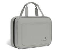 Pactastic aufhängbare Kosmetiktasche mit Tragehenkel | 640 gramm leichter Reise-Kulturbeutel für Pflegeprodukte mit 4 Reißverschlussfächern & wasserabweisendem Material | 33 x 10 x 24 cm