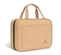 Pactastic aufhängbare Kosmetiktasche mit Tragehenkel | 640 gramm leichter Reise-Kulturbeutel für Pflegeprodukte mit 4 Reißverschlussfächern & wasserabweisendem Material | 33 x 10 x 24 cm