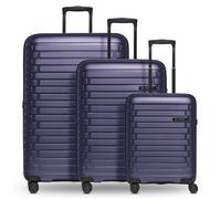 Pactastic Collection 04 THE THREE SET + 4 Rollen Kofferset 3-teilig mit Dehnfalte lila