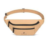 Pactastic Gürteltasche Crossover-Tasche Bauchtasche mit 3 Reißverschlussfächern | 210 Gramm leicht, aus wasserabweisendem veganen Tech-Material | 33 x 7 x 16 cm mit 4 Reißverschlussfächern