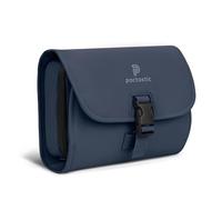 Pactastic Kosmetiktasche zum Aufhängen | 340 g leichter ausklappbarer Kulturbeutel / Rolle mit 4 Reißverschlussfächern aus wasserabweisendem Tech-Material | 24 x 6 x 21 cm für Pflegeprodukte
