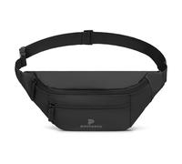 Pactastic modische Bauchtasche mit 3 Reißverschlussfächern | 210 Gramm leichte Gürteltasche aus wasserabweisendem veganen Tech-Material | 33 x 7 x 16 cm für Wertgegenstände