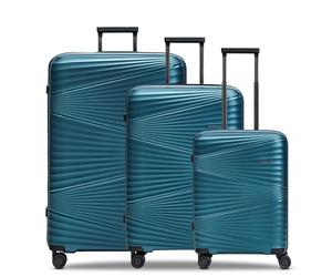 Pactastic Ultra leicht Hartschalen Koffer-Set 3-teilig | Robustes Polypropylen Material | 4 Doppelrollen & TSA-Schloss (Collection 02)