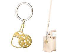 Paddle-Schlüsselanhänger - Pickleball-Schmuckstück aus Stahl, Fledermaus-Anhänger 5 cm, Hof-Schlüsselanhänger mit glänzendem Glanz | Tragbarer, sportlicher für Handtaschen, Satchel-Gepä