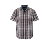 Paddocks Freizeithemd Seersucker Kurzarm Oliv/rot Karo 33185 7056 2900, Größe:3XL