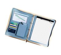 Padfolio Aktentasche aus Leder | Geldbörse aus Leder für Herren | Organizer für juristische Dokumente | Ledergeldbörse für Damen und Herren, Geldbörse mit Reißverschluss, Organizer für Ordner inkl,