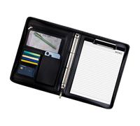 Padfolio Aktentasche aus Leder | Geldbörse aus Leder für Herren | Organizer für juristische Dokumente | Ledergeldbörse für Damen und Herren, Geldbörse mit Reißverschluss, Organizer für Ordner inkl,