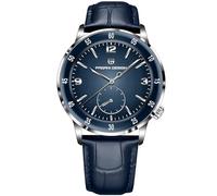 Pagani Design 1790 Herren Armbanduhr, 42mm Automatische Mechanische Uhren, 100M wasserdichte Luxus Armbanduhr für Männer,Leicht ablesbares großes Zifferblatt Leder Armband Uhr(1790 Silberschale blau)