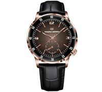 Pagani Design 1790 Herren Armbanduhr, 42mm Automatische Mechanische Uhren, 100M wasserdichte Luxus Armbanduhr für Männer,Leicht ablesbares großes Zifferblatt Leder Armband Uhr(1790 Rose Gold schwarz)