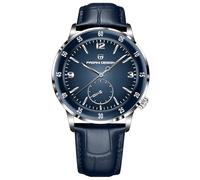Pagani Design 1790 Neue Herren-Lederuhr mit rundem Zifferblatt, 42 mm, 100 m wasserdicht, automatisches Uhrwerk, Business-Edelstahl, Butterfly-Schnalle (silberblau)