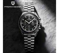 PAGANI DESIGN 2026 Neue Herrenuhren Top-Luxus Quarzuhr für Männer Automatisches Datum Geschwindigkeits-Chronograph AR Saphirglas Armbanduhr Goldgrün