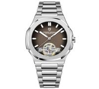 Pagani Design Herrenuhr, PD-YS025, Herren Automatik, Skelett Tourbillon, mechanisches Uhrwerk, sportliches Saphirglas, Edelstahlarmband, 42 mm Gehäuse (PD-YS025Braun)