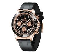 Pagani Design Herrenuhr VK63 Uhrwerk Daytona Chronograph Herren Hommage Quarz Uhr Keramik Lünette Edelstahl Sport Gummiband wasserdichte Taucheruhren Herren