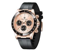 Pagani Design Herrenuhr VK63 Uhrwerk Daytona Chronograph Herren Hommage Quarz Uhr Keramik Lünette Edelstahl Sport Gummiband wasserdichte Taucheruhren Herren