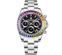 Pagani Design PD1644 Herren-Quarzuhr, VK63-Uhrwerk, Herrenmode, Chronograph, Regenbogen-Lünette, Saphirglas, Sport-Armbanduhren