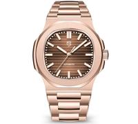 Pagani Design PD1728 Automatikuhr für Herren, 40 mm Edelstahl-Armbanduhr mit leuchtendem Zifferblatt, 100 m wasserdicht, Synthetisches Saphirglas, wasserdichte Business-Armbanduhr