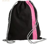 Pagna Schulsportbeutel Go! - 35 x 45 cm, schwarz/dunkelrosa