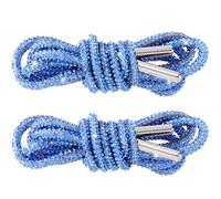 PAGOW 1 Paar Strass-Schnürsenkel, runde Glitzer-Schnürsenkel für Sneaker, Kristallbling, Diamant-Seil, Schuhschnüre, Blau, 120cm