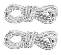 PAGOW Strass-Glitzer-Seil, Kristall-Bling Bling Glänzende runde Schnürsenkel für Sneaker, Kordelzugschnüre Ersatz, Weiß (140 cm), 140cm