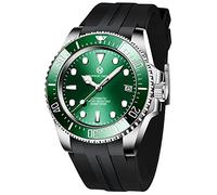PAGRNE DESIGN Herrenuhr, NH35 automatische mechanische Uhr, 300M wasserdichte professionelle Taucheruhr, Saphirglas, Analoguhr, Komfortables Herrenarmband, Keramikuhrring
