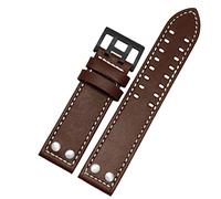 PAGUON Lederarmband Armband Handgelenk 20mm 22mm Band für Hamilton Aviation H77755533 H77616533 Echtes Leder Herrenuhrenarmband