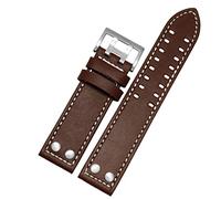 PAGUON Lederarmband Armband Handgelenk 20mm 22mm Band für Hamilton Aviation H77755533 H77616533 Echtes Leder Herrenuhrenarmband