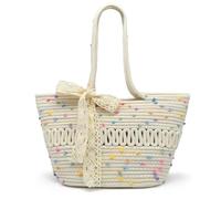 Pahajim Geflochtene Tasche Häkeltasche Korbtasche mit Reißverschluss the Tote Bag Strohtaschen Basttasche Flechttasche aus Baumwollseil Sommertaschen Damen Umhängetasche