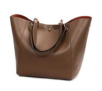 Pahajim Henkeltaschen Desigual Handtasche Damen Ledertasche Damen Shopper Damen Groß Tote Schultertaschen Kunstleder Wasserdichte Tasche Umhängetasche Geschenk Für Frauen(Kastanienbraun)