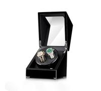 PAHION Automatik Uhrenbeweger Für 2 Uhren Automatischer Uhrenbeweger PU-Leder Automatikuhren Aufziehbox Mit Leisem Motor Und Weiches Uhrenpad 4 Rotationsmodi Geeignet Für Alle Herren Und Damenuhren