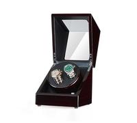 PAHION Automatik Uhrenbeweger Für 2 Uhren Automatischer Uhrenbeweger PU-Leder Automatikuhren Aufziehbox Mit Leisem Motor Und Weiches Uhrenpad 4 Rotationsmodi Geeignet Für Alle Herren Und Damenuhren