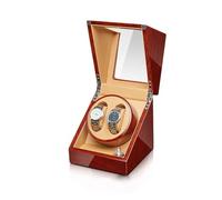 PAHION Automatik Uhrenbeweger Für 2 Uhren Automatischer Uhrenbeweger PU-Leder Automatikuhren Aufziehbox Mit Leisem Motor Und Weiches Uhrenpad 4 Rotationsmodi Geeignet Für Alle Herren Und Damenuhren