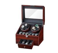 PAHION Automatischer Uhrenbeweger Aufbewahrungsbox Für 4+9 Uhren Uhrenetui Aus Weichem Leder Mit Hochelastischem Schaumstoffkissen Und Leisem Motor 5 Rotationsmodi Inklusive Netzteil