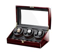 PAHION Automatischer Uhrenbeweger Für 6+7 Uhren Luxuriöse Uhrenaufbewahrungsbox Aus Holz Uhrenbox Aus PU-Leder 5 Rotationsmodi Aufbewahrungsbox Für Armbanduhren