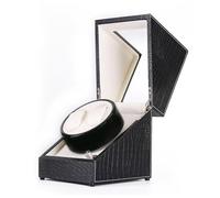 PAHION Doppelter Automatischer Uhrenbeweger Für 2 Uhren Luxuriöse Aufbewahrungsbox Aus Lederfaser Uhrenbeweger-Vitrine Mit Leisem Motor Für Herren-/Damenuhren