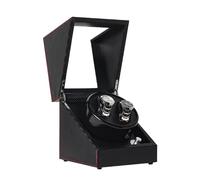 PAHION Doppelter Automatischer Uhrenbeweger Für 2 Uhren Luxuriöse Aufbewahrungsbox Aus Lederfaser Uhrenbeweger-Vitrine Mit Leisem Motor Für Herren-/Damenuhren