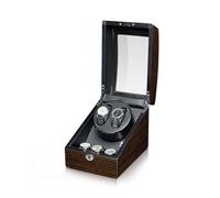 PAHION Uhrendreher Uhrenbox Uhrenbeweger Für 2 Automatikuhren +3 Gitter Lederoberfläche 5 Rotationsmodi Uhrenaufbewahrungsgehäuse Mit Leisem Motor