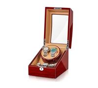 PAHION Uhrendreher Uhrenbox Uhrenbeweger Für 2 Automatikuhren +3 Gitter Lederoberfläche 5 Rotationsmodi Uhrenaufbewahrungsgehäuse Mit Leisem Motor