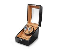 PAHION Uhrendreher Uhrenbox Uhrenbeweger Für 2 Automatikuhren +3 Gitter Lederoberfläche 5 Rotationsmodi Uhrenaufbewahrungsgehäuse Mit Leisem Motor