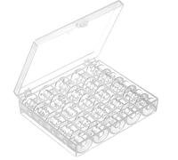 Paicreate 25 Stück Nähmaschinen Spulen mit Spulenbox, Spulen Nähmaschine Unterfadenspulen Kunststoff für Gängige/Spule Nähmaschine