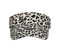 PAIDAXING Damen Baseball Cap Visor Caps Leopardenmuster Kappe Sommerhut Sommer Freizeit Schirmmütze Basecap Golf Tenniskappe mit Sonnenblende Herren Frühling-Sommer (White, One Size)