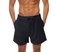 PAIDAXING Herren Stretch Badehose Schnelltrocknend Badeshorts Kurz Beachshorts für Strand und Wassersport Kurze Hose Einfarbige Freizeithose Sporthosen